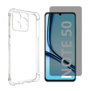 Imagem de Capa Transparente + Pel. Gel Privativa Para Realme Note 50 - DB