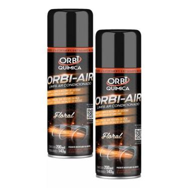 Imagem de Kit 2 Limpa Ar Condicionado Higienizador Orbi Air Floral