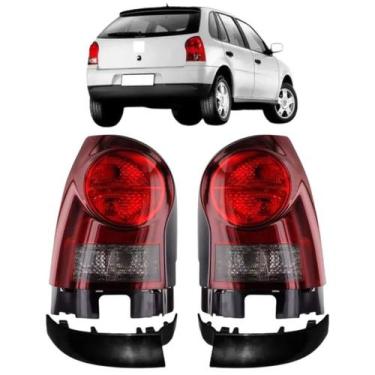 Imagem de Kit Lanterna Traseira + Moldura Gol G4 2006 2007 Á 2014 Fume - COFRAN