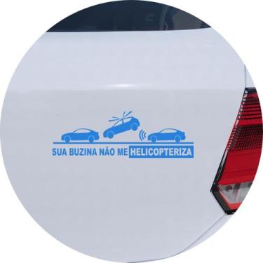 Imagem de Adesivo de Carro Sua Buzina Não Me Helicopteriza - Melhor Adesivo, Azu