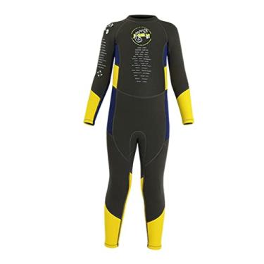 Imagem de Colaxi Roupa de Surf Infantil Manga Longa em Neoprene 2,5 mm, M Gray
