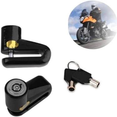 Imagem de Trava Preta - Moto - Mobilete - Bicicleta - Trava Disco - Loja Duas Ro