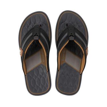 Imagem de Chinelo de Dedo Grendene Cartago Lyon III - Masculino, Cinza, Preto, C