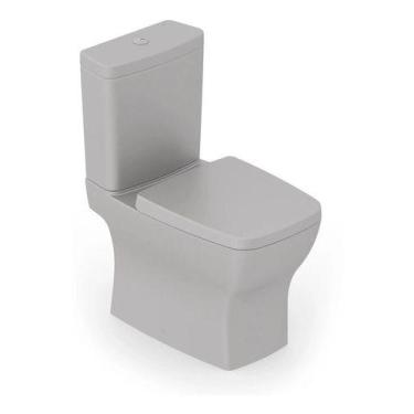 Imagem de Kit Vaso Sanitário E Caixa Acoplada Acompanha Assento Incepa, Cinza