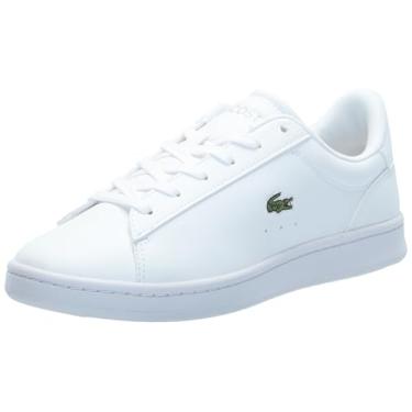 Imagem de Lacoste Tênis infantil unissex Carnaby, Branco clássico/branco, 12.5 Little Kid