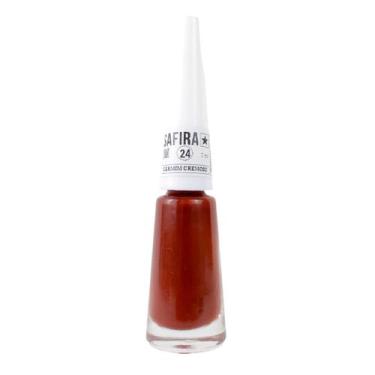 Imagem de Esmalte De Unha 7ml Carmim Cremoso Nº 24 Safira Cosméticos - SAFIRA CO