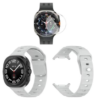 Imagem de Pulseira encaixe inox para Galaxy Watch Ultra 47 + película - TECK KIN