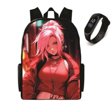 Imagem de Mochila Infantil Feminina Lançamento Com Relogio Digital - Kaut