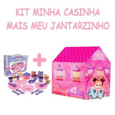 Imagem de Kit Infantil Barraca Casinha +Jantarzinho P/ Brincar Casinha - Big Sta