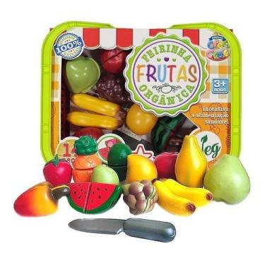 Imagem de Frutas Na Cestinha Cortar No Meio Brincadeira Infantil - Big Star
