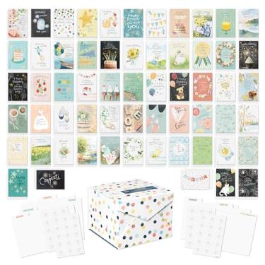 Imagem de American Greetings Cartões sortidos de 60 unidades para todas as ocasiões com caixa de armazenamento, divisórias, envelopes e selos (Kathy Davis Designs)