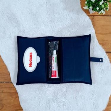 Imagem de Porta Fraldas Lenço Pomada Bebe Menino Estampas Portátil Baby - Bento 