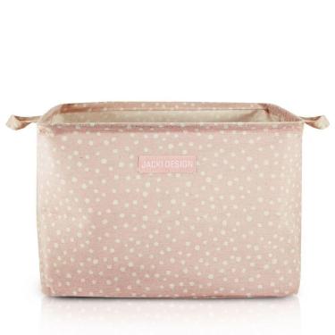 Imagem de Cesto Organizador De Tecido Retangular Linha Loft Rosa