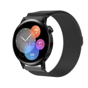 Imagem de Pulseira de Aço Milanese para GT3 42mm GT3 46mm - 123Smart, Preto, 42