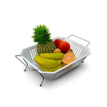 Imagem de Fruteira de Mesa c/ Cesto Plástico - Stolf, Branco