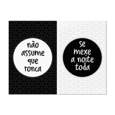Imagem de Kit 2 Placas Decorativas Frases Casal Divertido 20x30 cm Mdf - Art Pri