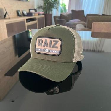 Imagem de Boné  Vrt  Trucker Verde Musgo Aba Inferior Em Sarja Bege Edição Limit