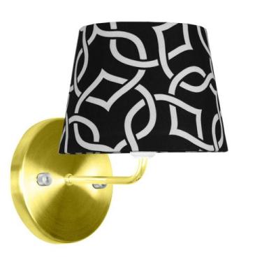 Imagem de Arandela Dourado De Cupula Tradicional Elos Preto - MARRYLUZ