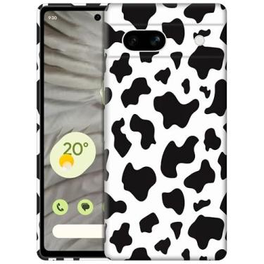 Imagem de GlamCase Capa para Google Pixel 7A 5G, Google Pixel 7A 5G - Design de impressão de pele de vaca impresso fino e elegante bonito plástico rígido encaixável capa protetora para celular traseira de