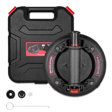 Imagem de Ventosa de vidro 20.3 cm-300.3 kg Carga máxima industrial resistente ventosas a vácuo para mover grande vidro metal azulejo cerâmica para-brisa com estojo de armazenamento (1 pacote)