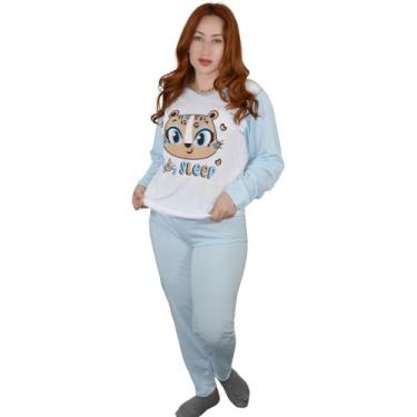 Imagem de Pijama Longo Fechado Feminino Comprida Inverno - Fanaticos Por Cintas,