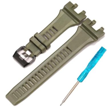 Imagem de Pulseira de resina compatível com Casio GBA900 GBA-900 Pulseira de relógio masculina esportiva de borracha à prova d'água acessórios para relógio (verde militar)
