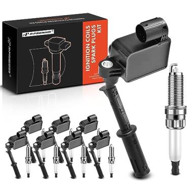 Imagem de A-Premium Conjunto de 8 bobinas de ignição e velas de ignição de irídio compatíveis com Mercedes-Benz G50 2013-2014, GL550 2013-2016, GLS550, G3 AMG, GLE63 AMG, GLE63 AMG S, GLS63 AMG, ML550, M3 AMG