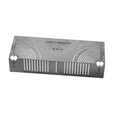 Imagem de Ioensy Ferramenta de marcação de ângulo CURVE Ferramenta de marcação de metal Ferramenta de dobra de tubo quadrado de 90 graus Riscador multifuncional, Comprimento 26cm