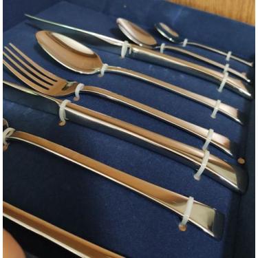 Imagem de Faqueiro Berna 48 Peças Aço Inox Wolff 70001 - Rojemac