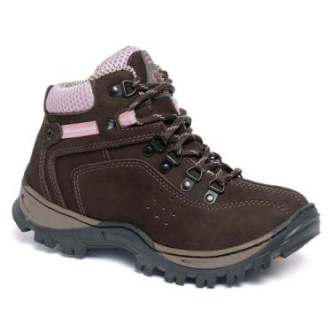 Imagem de Bota Coturno Adventure Feminina Trilha 100 Couro Legítimo Palmilha Gel