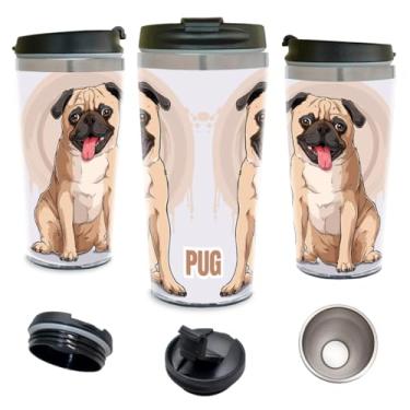 Imagem de Copo Térmico Personalizado Pet Lover PUG 450 ml Inox Interno
