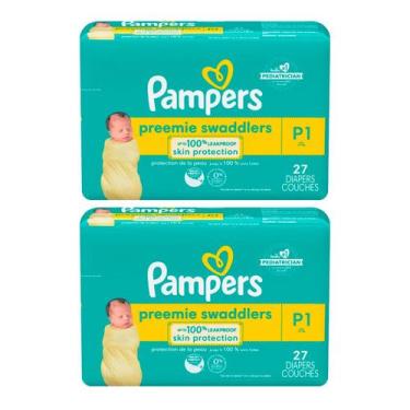 Imagem de Fraldas Pampers Premiee Swadlers Prematuro Tam P - Caixa 2 - Pampers P