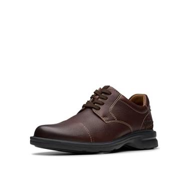 Imagem de Clarks Boné masculino Oxford Gessler, Couro preto, 10 Wide