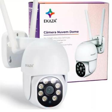 Imagem de Câmera Smart Dome Wifi Externa Nuvem 360º Ekaza Alexa E Google, Branco