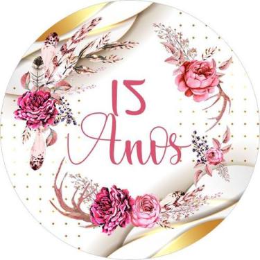 Imagem de Painel Redondo C/ Elástico 1,50m 15 Anos - Fadrix