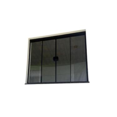 Imagem de Janela fume 4f 150alt x 200lar desmontada ( kit preto ) - NEW TEMPER