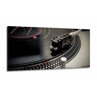Imagem de Quadro Decorativo Toca Discos em Tecido Canvas 130x60 - Wall Frame