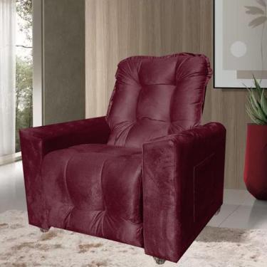 Imagem de Poltrona Extensão De Cílios Reclinável Fiesta - Beatriz Decor , BORDO