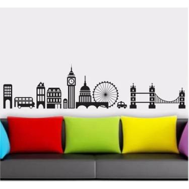 Imagem de Adesivo De Parede Quarto Sala Paisagem Londres Decoração - pinkie