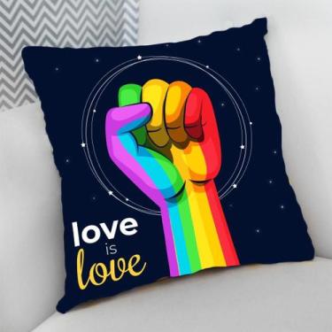 Imagem de Almofada Decorativa Cheia c/ Zíper Coleção Estampas LGBTQIA+ - Deluzz,