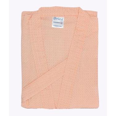 Imagem de Roupão de Banho Briza Piquê Adulto 100% Algodão Manga Curta Tam Único 