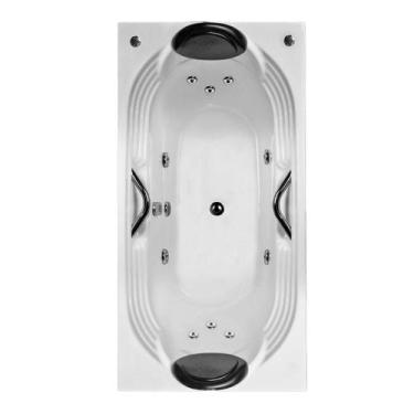 Imagem de Banheira Retangular Carrancas COMPLETA com hidro em acrílico - Brasil 