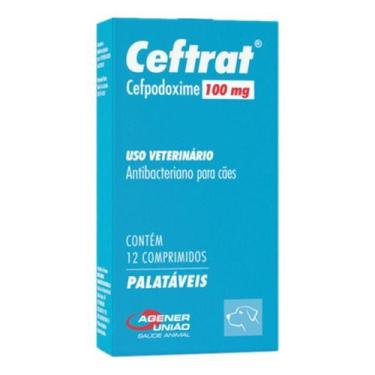 Imagem de Ceftrat 100mg para Cães 12 comprimidos - Agener União