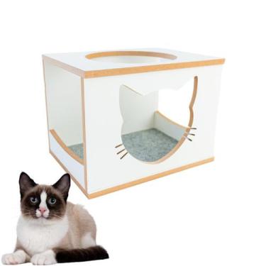 Imagem de Nicho Para Gato Padrão de Parede Frente Cara de Gato 1pç LAMINADO - BT