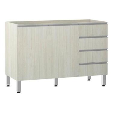 Imagem de Balcão De Pia Sem Tamp 120cm E Lis Legno Crema - LUCIANE