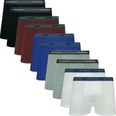 Imagem de Kit Com 10 Cuecas Boxer Box Original Lupo De Algodão Cotton Com Elasta