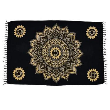 Imagem de Canga Praia Mandala Floral Saída Moda Verão Beach Bali Viscose Diversa