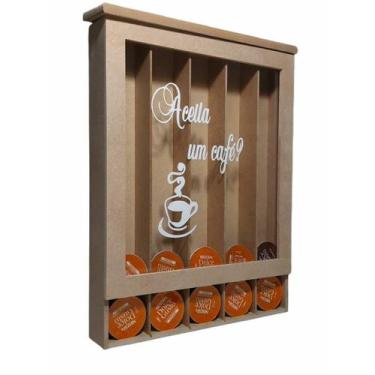 Imagem de Suporte exclusivo para 35 cápsulas da Dolce Gusto em mdf - Aceita um c