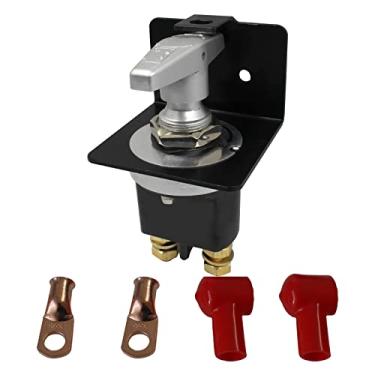 Imagem de Battery Disconnect Switch 12V with Lock-Out Plate Fit for Battery Doctor Replace 20247, Polarity Negative, Kill Switch for Autos Cars Boats RVs, Fixed Handle Isolator