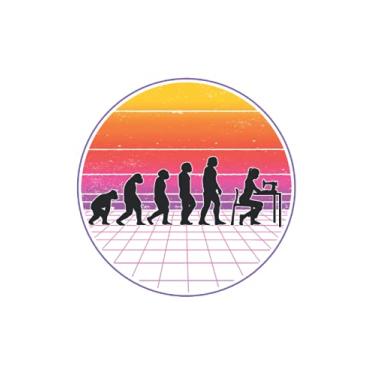 Imagem de Näherin Notizbuch: Schneiderin Evolution Vaporwave Näherin Schneider / 6x9 Zoll / 120 gepunktete Seiten Seiten